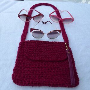 Best offer&what color? Bundle softball hand-crotchet crossbody&sunglass